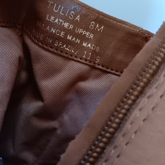 Steve Madden Tulisa Tan Suede Open Toe High Heel Bootie 8M - Picture 9 of 9